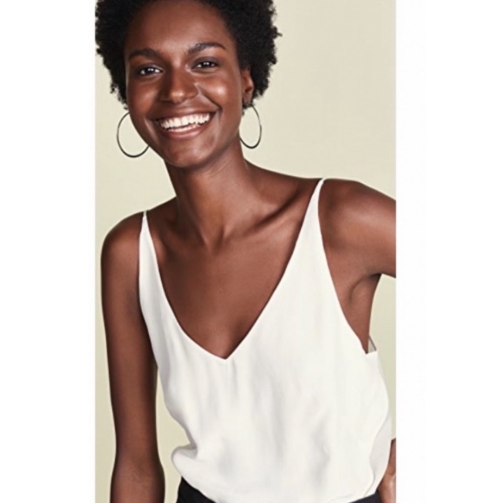 J Brand Lucy White Sheer Camisole